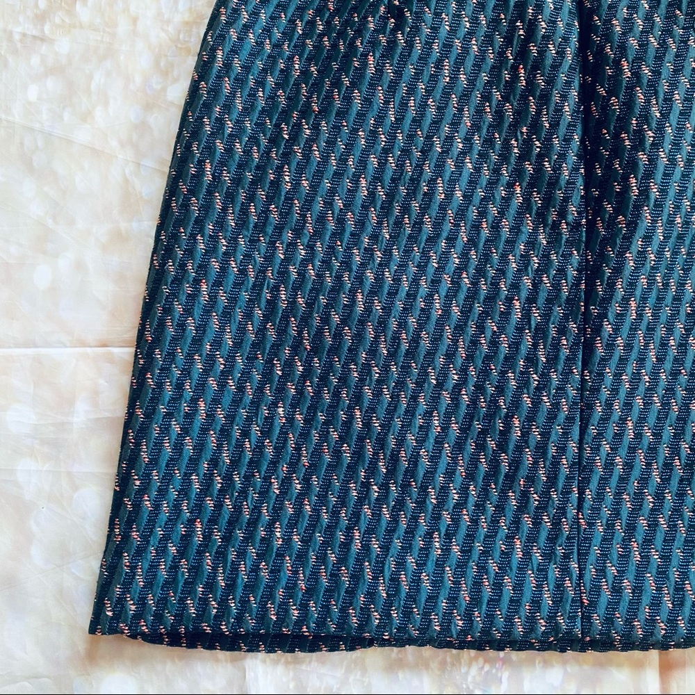 LOFT Jacquard Tweed Geometric Pocket Blue Classy Mini Skirt 2 - Picture 8 of 10